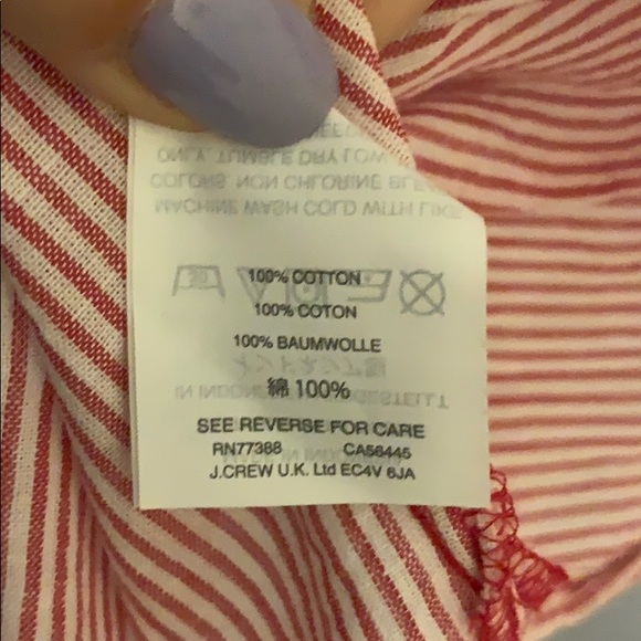 Madewell Red Striped Button Down - Picture 3 of 4